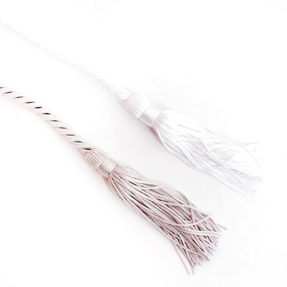 Ducks Spirit, Josten's, Honor Cord, Grad, Double Cord, 345111, Silver-Gray/White